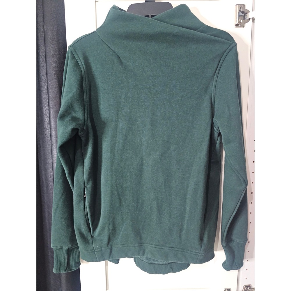 Athleta Womens‎ XS Green Pullover Funnel Neck Sweatshirt Cozy Warm